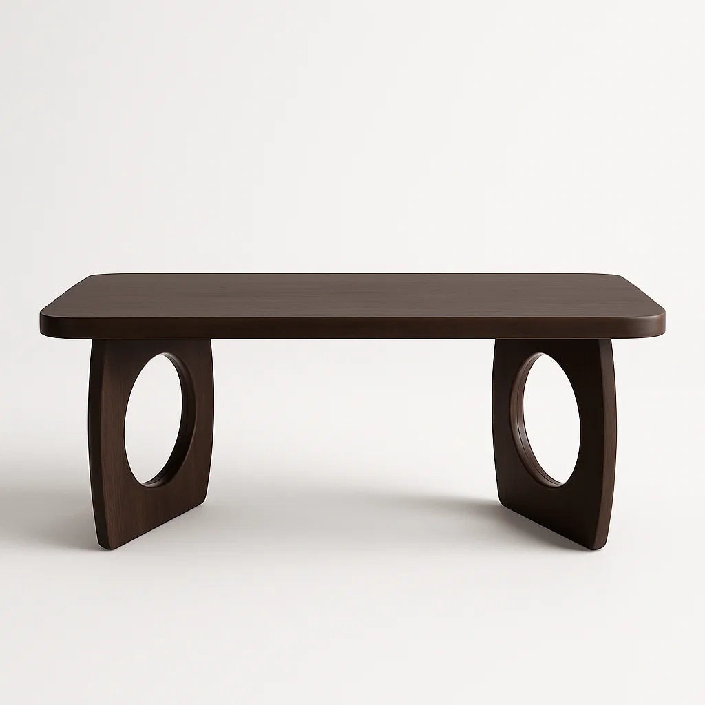 Rechteckiger Couchtisch aus Walnussholz 120cm x 60cm x 45cm