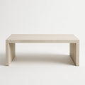 Rechteckiger Couchtisch aus Sperrholz in Beige 120x60x45cm