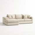 L-förmiges Ecksofa aus Polyester Beige 280cm x 160cm x 85cm