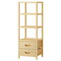 Regal mit Schubladen Holz 3 Ebenen 60x40x150 cm