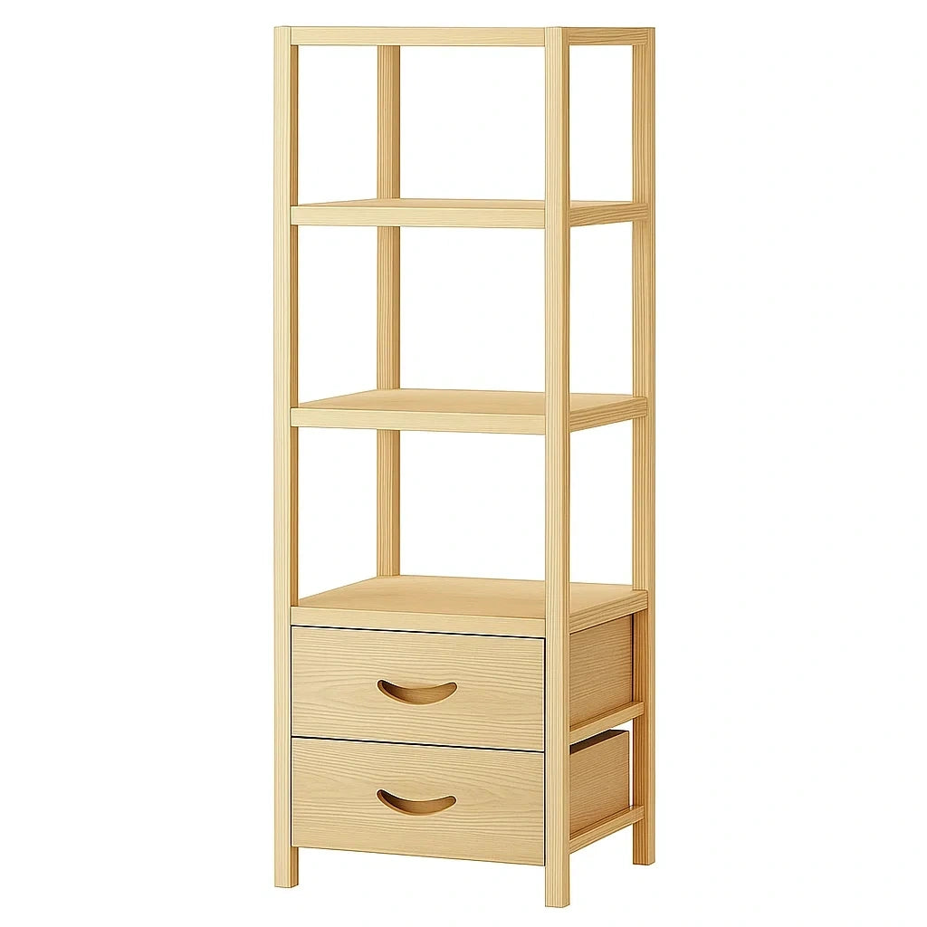 Regal mit Schubladen Holz 3 Ebenen 60x40x150 cm