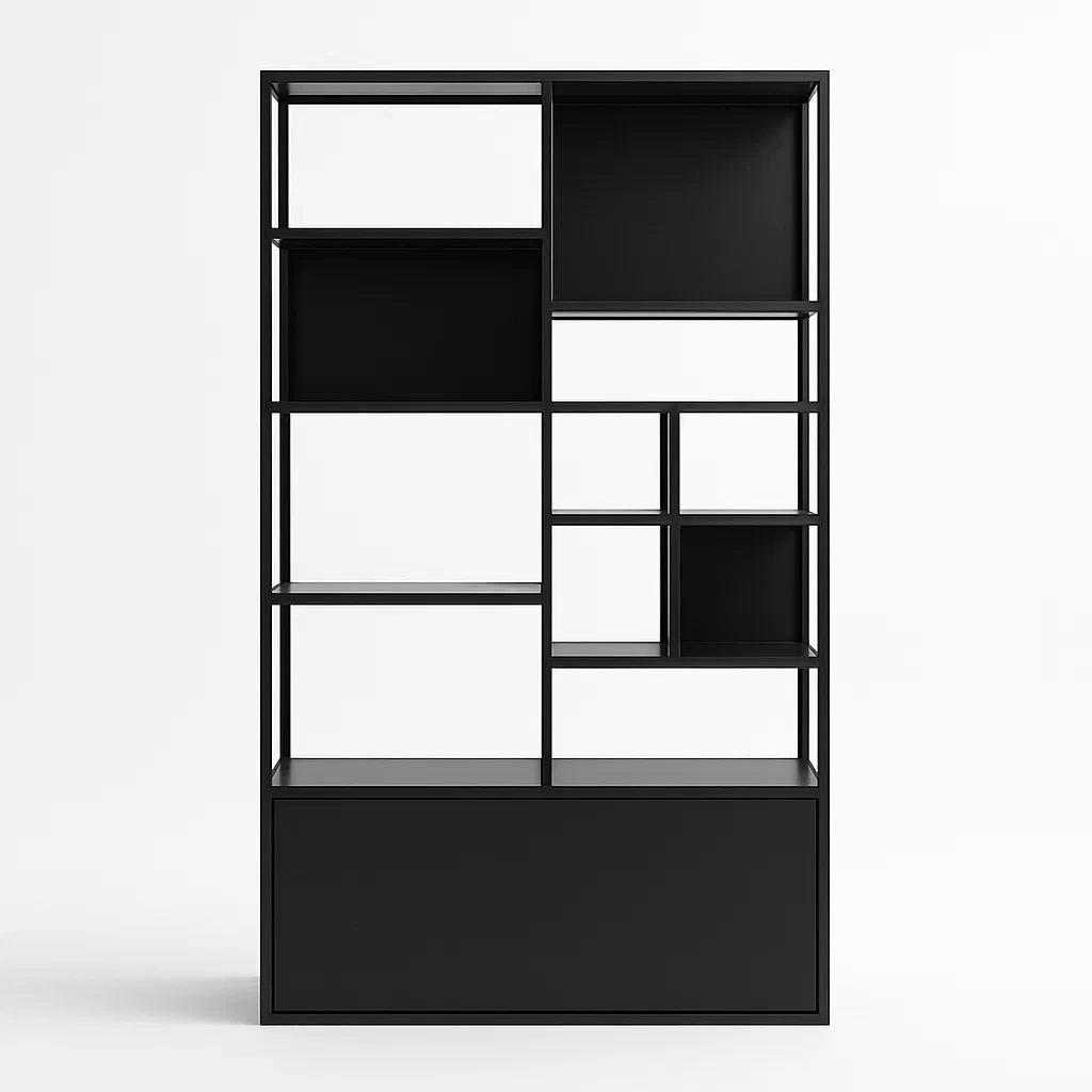 Metallregal Schwarz 180cm H x 100cm B x 40cm T