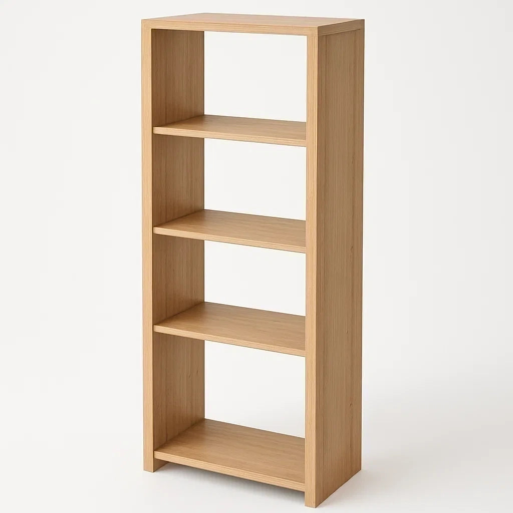 Bücherregal Holzfurnier Eiche 4 Ebenen 146x60x30cm