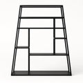 Regal aus schwarzem Stahl 180x120x40 cm