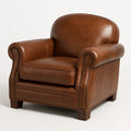 Ledersessel Braun Anilinleder 90x85x90 cm