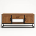 TV-Schrank aus Eiche und Metall 150x45x60 cm