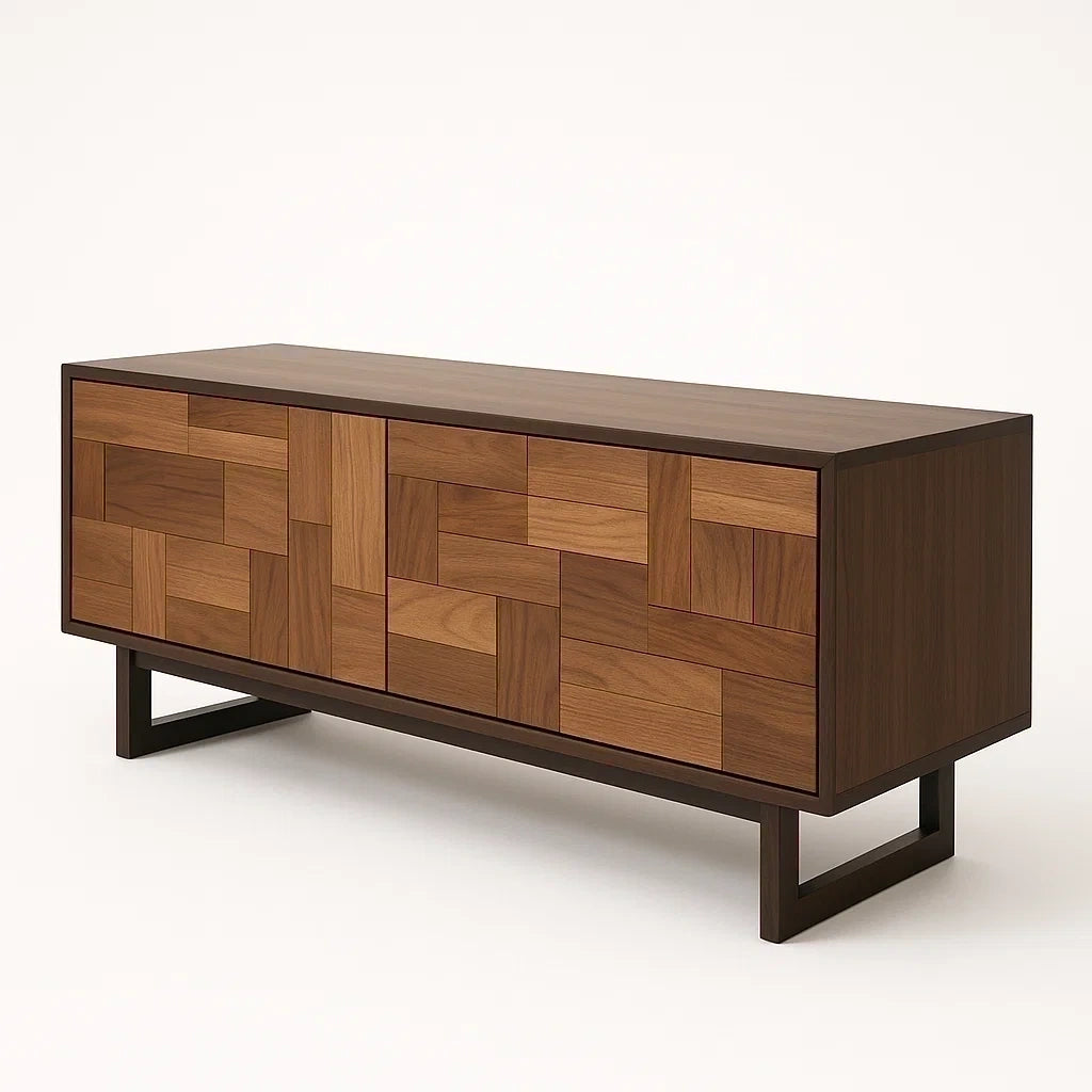 Holz Sideboard mit Metallrahmen 150x45x60cm